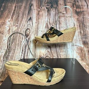 Cheeks by Tony Little Wedge Sandals Womens Sz 9.5M